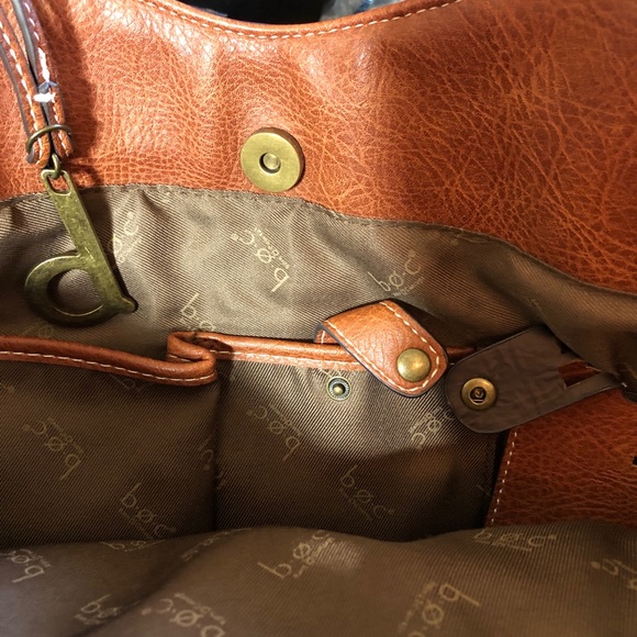 BOC Born Concept  Shoulder Bag Purse Brown Tan Faux Leather Brown And Beige - Picture 6 of 7